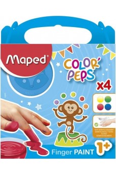 Δαχτυλομπογιές Maped Color Peps 4 τεμαχίων